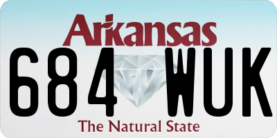 AR license plate 684WUK