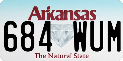 AR license plate 684WUM
