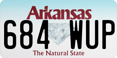 AR license plate 684WUP