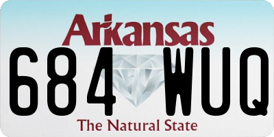 AR license plate 684WUQ