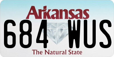 AR license plate 684WUS