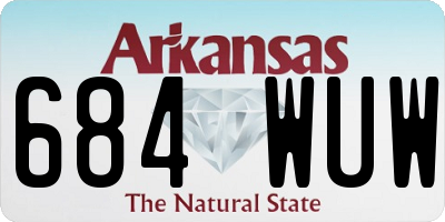 AR license plate 684WUW