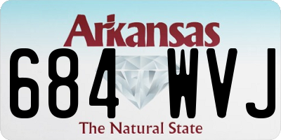 AR license plate 684WVJ