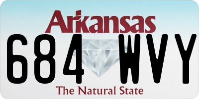 AR license plate 684WVY