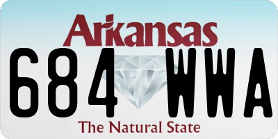 AR license plate 684WWA