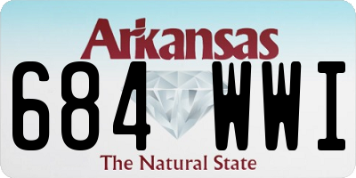 AR license plate 684WWI