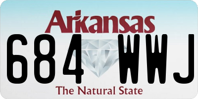 AR license plate 684WWJ