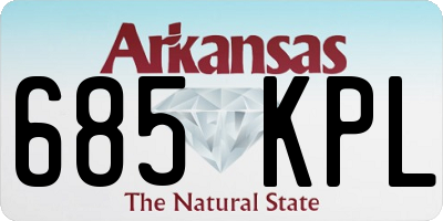 AR license plate 685KPL