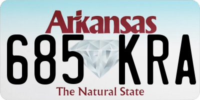 AR license plate 685KRA