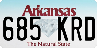 AR license plate 685KRD
