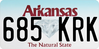 AR license plate 685KRK