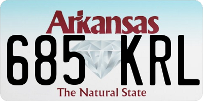 AR license plate 685KRL