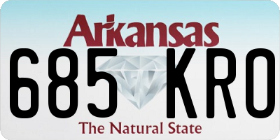 AR license plate 685KRO