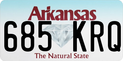 AR license plate 685KRQ