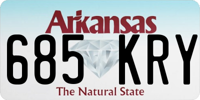 AR license plate 685KRY