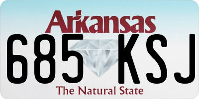 AR license plate 685KSJ