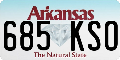 AR license plate 685KSO