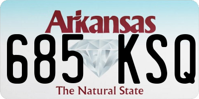 AR license plate 685KSQ