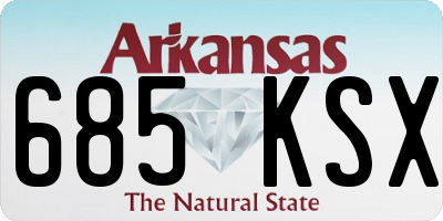 AR license plate 685KSX