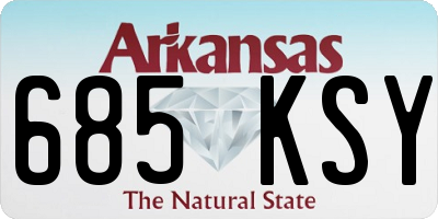 AR license plate 685KSY