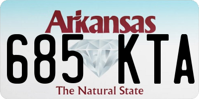 AR license plate 685KTA