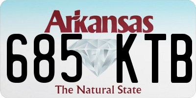 AR license plate 685KTB