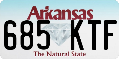 AR license plate 685KTF
