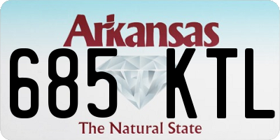 AR license plate 685KTL