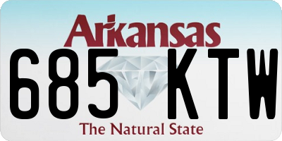 AR license plate 685KTW