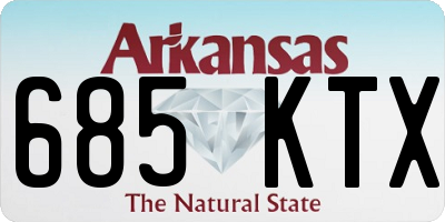 AR license plate 685KTX