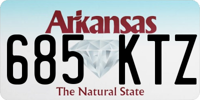 AR license plate 685KTZ