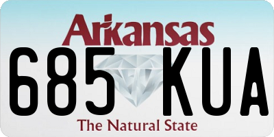 AR license plate 685KUA