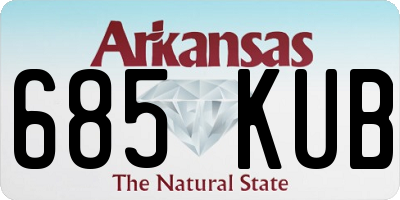 AR license plate 685KUB