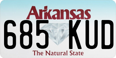 AR license plate 685KUD