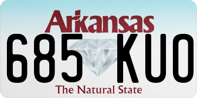 AR license plate 685KUO