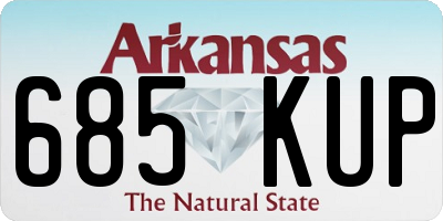 AR license plate 685KUP