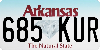 AR license plate 685KUR
