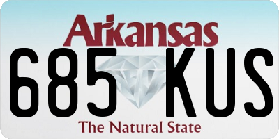 AR license plate 685KUS
