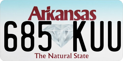 AR license plate 685KUU