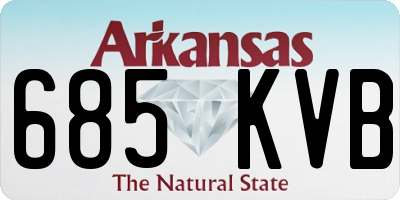 AR license plate 685KVB