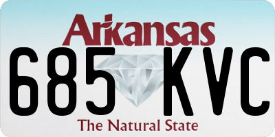 AR license plate 685KVC