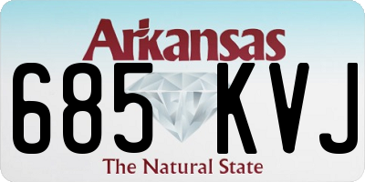 AR license plate 685KVJ
