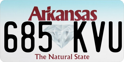 AR license plate 685KVU