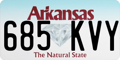 AR license plate 685KVY