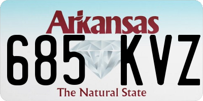 AR license plate 685KVZ