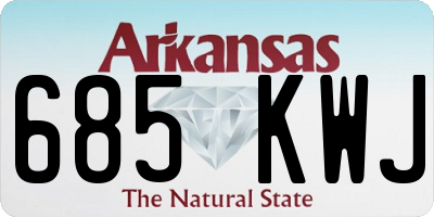 AR license plate 685KWJ