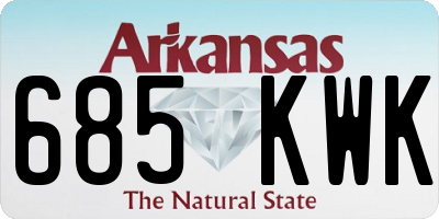 AR license plate 685KWK