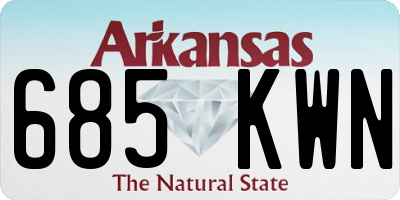 AR license plate 685KWN