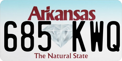 AR license plate 685KWQ