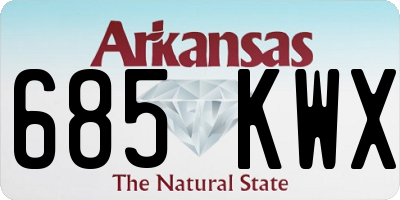 AR license plate 685KWX